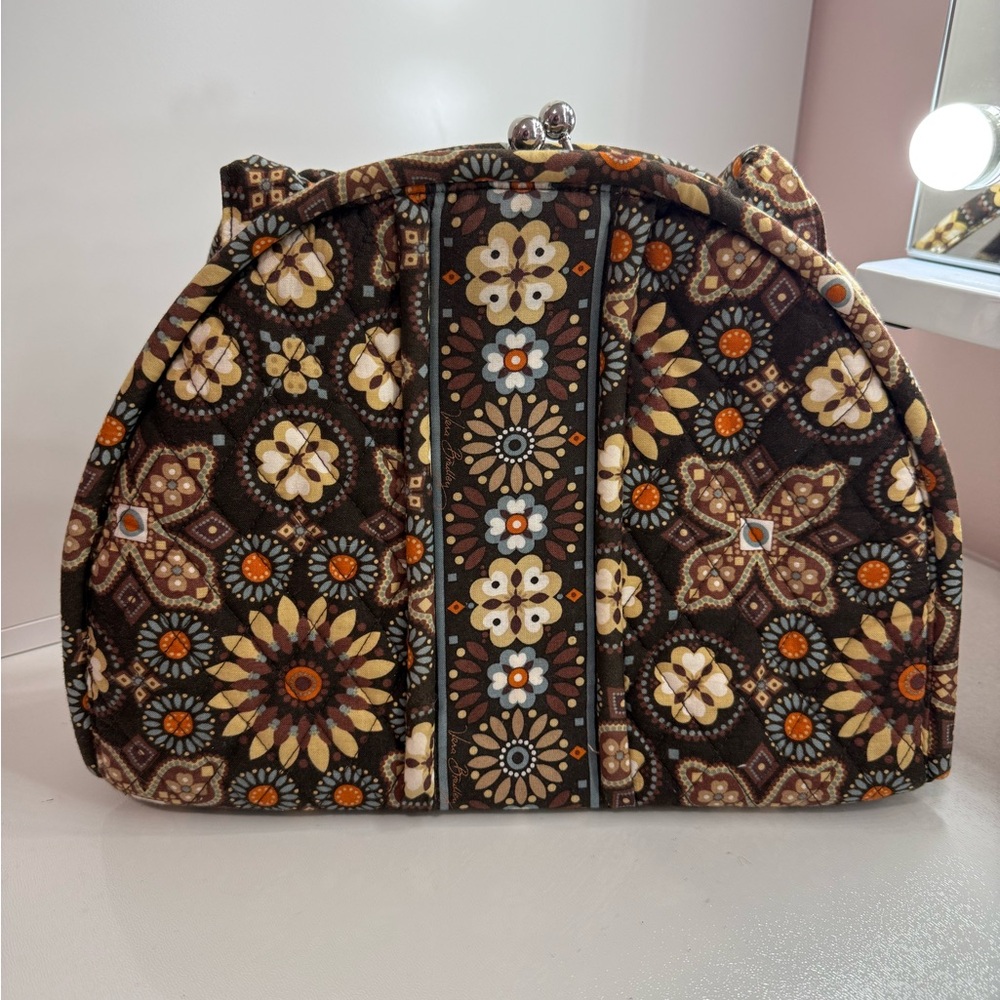 Vera Bradley Brown Kiss-lock Purse